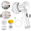 CleanPro Escova Elétrica 5 em 1 — Escova de Limpeza Sem Fio com 5 Cabeças Intercambiáveis