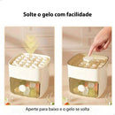 IceBox Dispenser 2 em 1 — Dispenser de Gelo com 2 Gavetas e Botão Ejetor de Cubos 48 Cubos