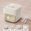 IceBox Dispenser 2 em 1 — Dispenser de Gelo com 2 Gavetas e Botão Ejetor de Cubos 48 Cubos