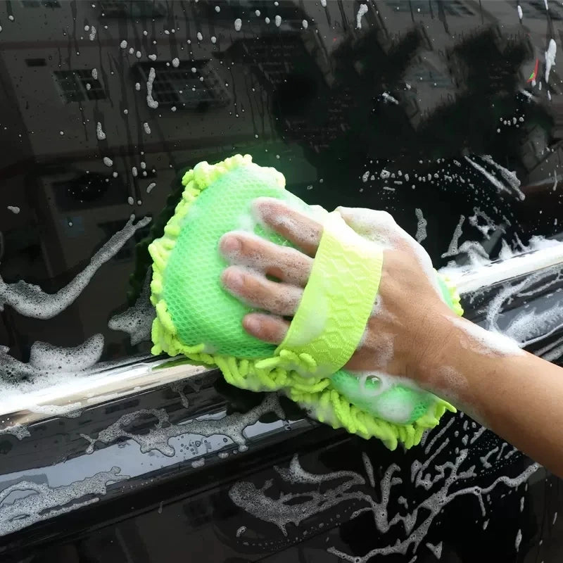 Microfiber Car Cleaning Kit – Wash Sponges, Towels & Detailing Gloves