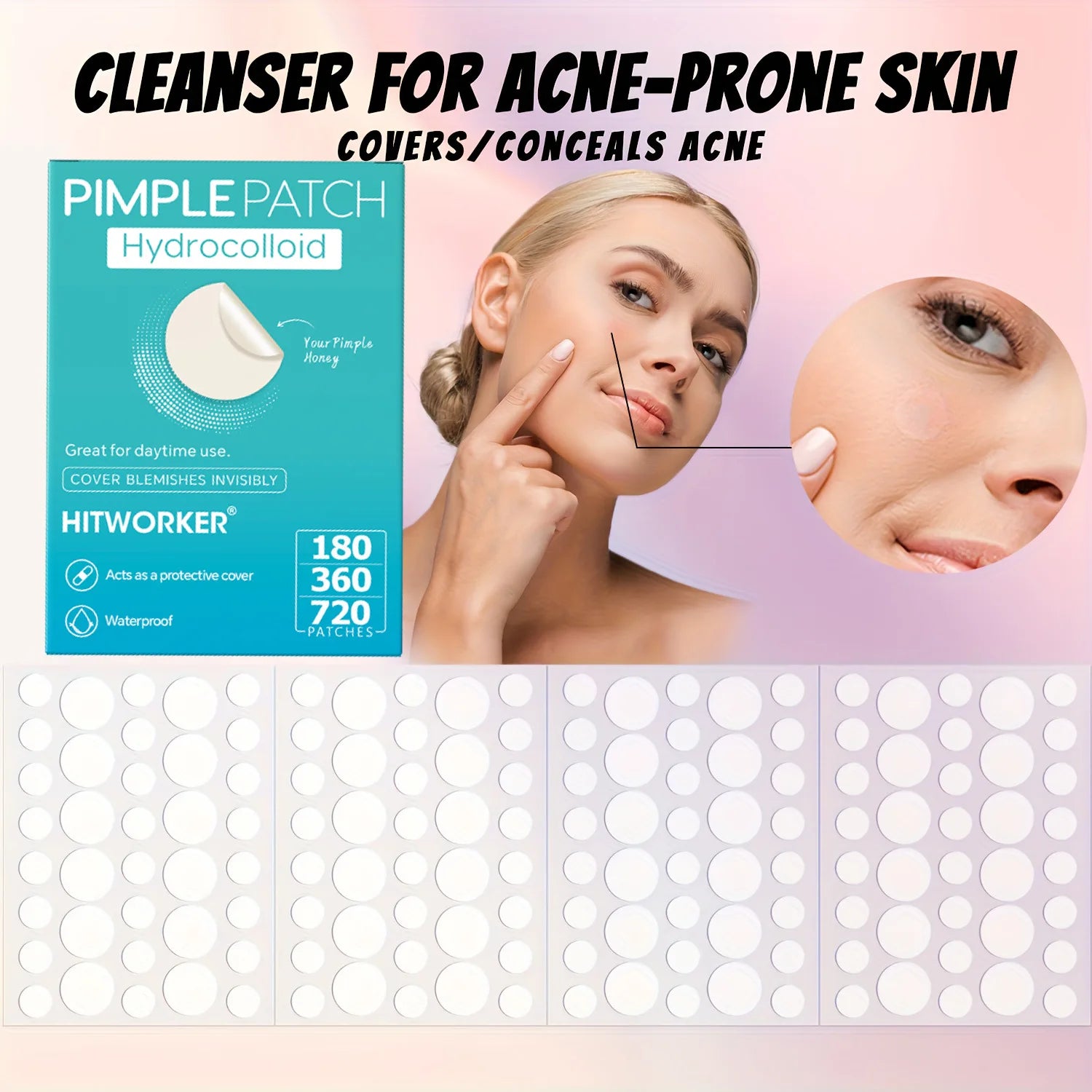 ClearDot™ – Invisible Hydrocolloid Acne Patches