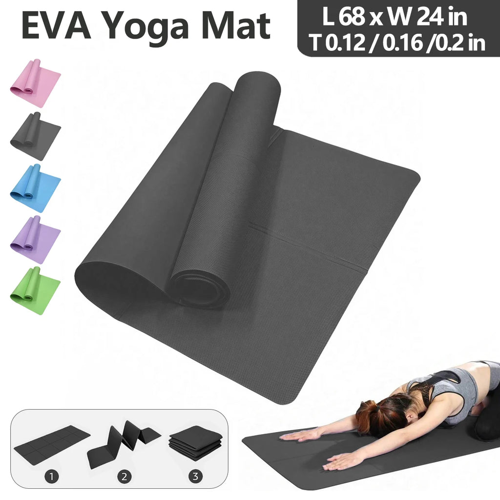 Foldable EVA Yoga Mat – Eco-Friendly Travel Exercise Mat for Yoga, Pilates & Floor Workouts