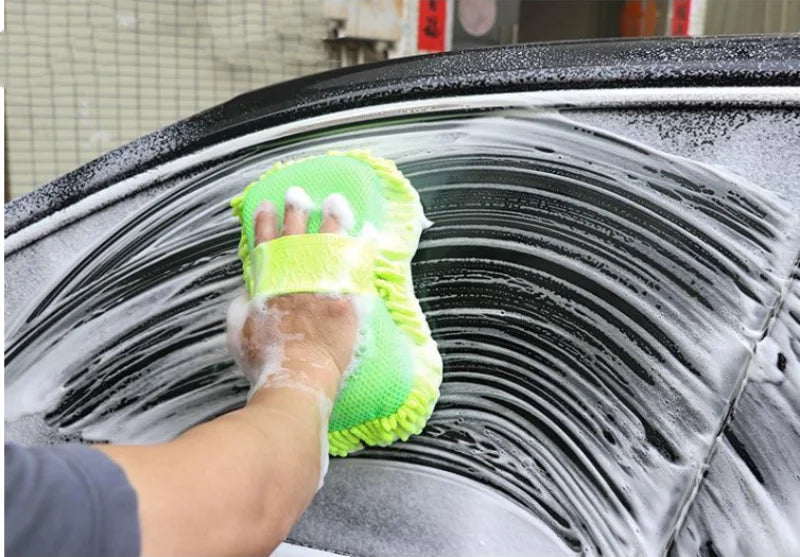 Microfiber Car Cleaning Kit – Wash Sponges, Towels & Detailing Gloves