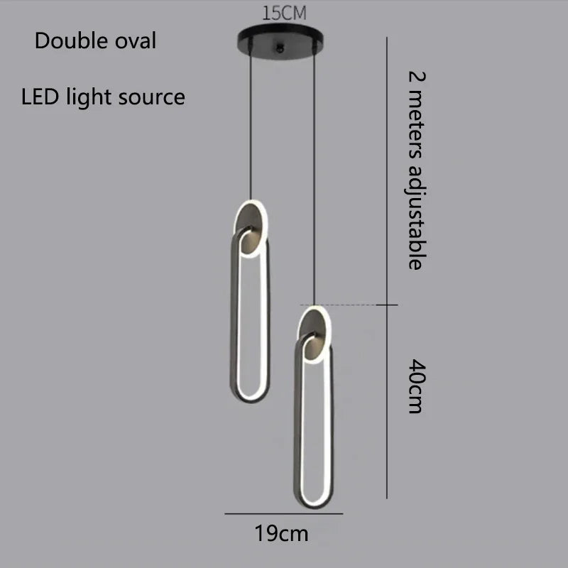 Modern Acrylic LED Ceiling Light | Pendant Chandelier for Living Room, Bedroom & Dining Room | Gold Black Minimalist Design