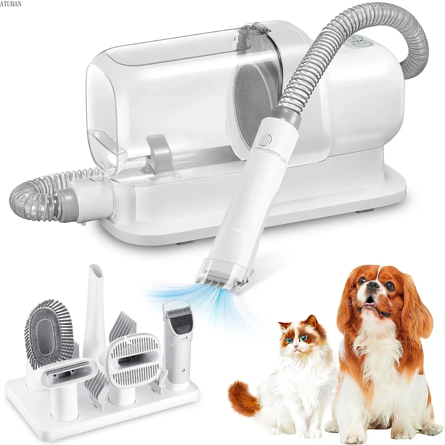 GroomVac Pro™ – 2.3L Pet Grooming Vacuum Kit