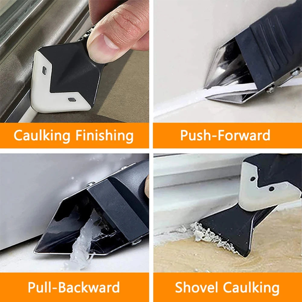 Professional 7-in-1 Silicone Caulk & Grout Tool Kit - Complete DIY Solution