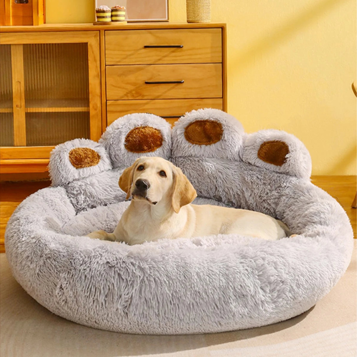 Fluffy Winter Warm Pet Bed – Soft Plush Sofa Mat for Dogs and Cats