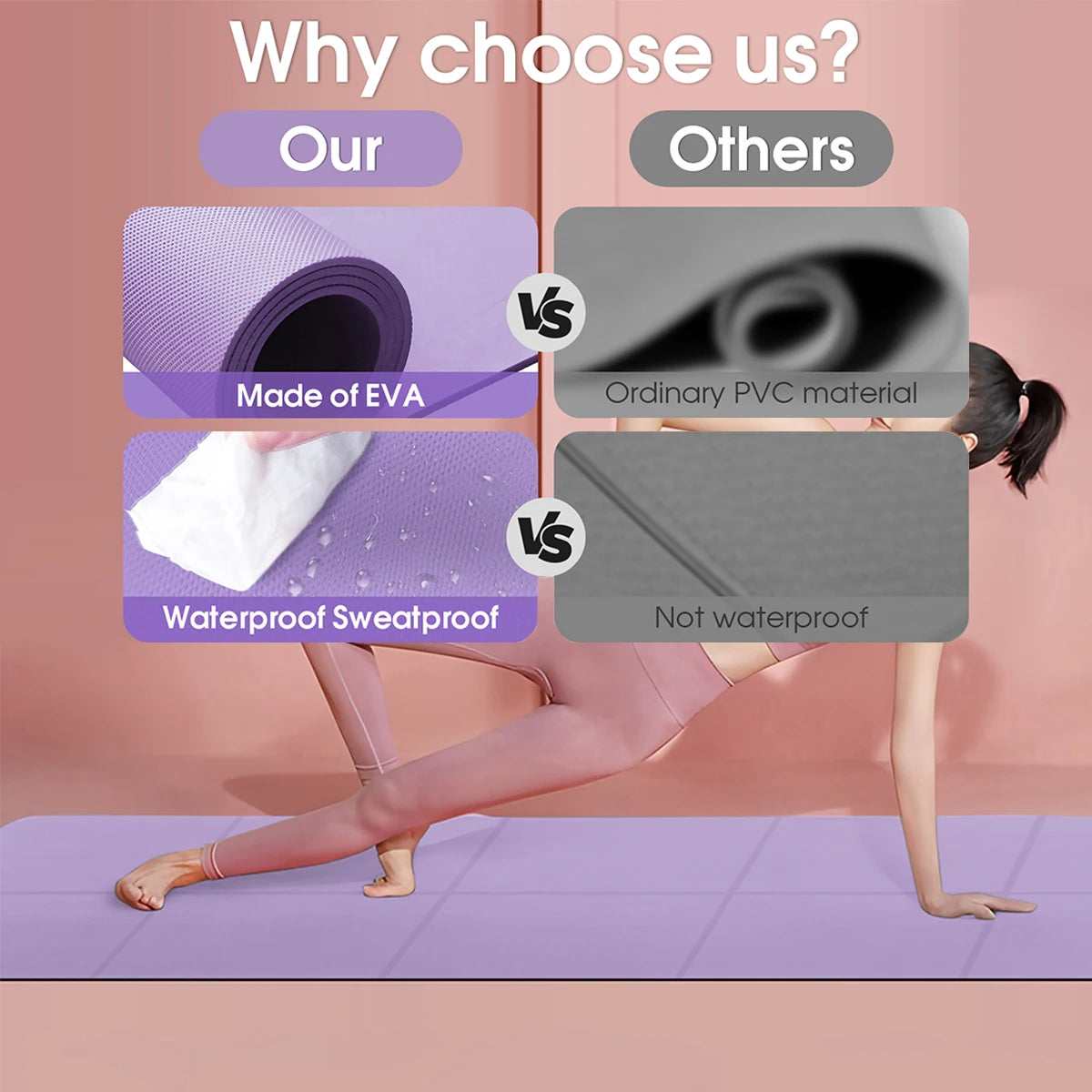 Foldable EVA Yoga Mat – Eco-Friendly Travel Exercise Mat for Yoga, Pilates & Floor Workouts