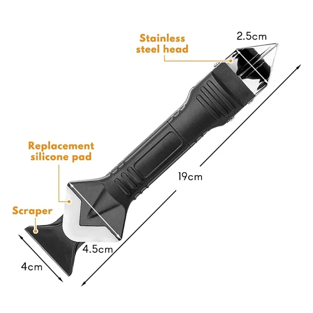 Professional 7-in-1 Silicone Caulk & Grout Tool Kit - Complete DIY Solution
