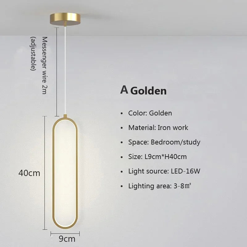 Modern Acrylic LED Ceiling Light | Pendant Chandelier for Living Room, Bedroom & Dining Room | Gold Black Minimalist Design