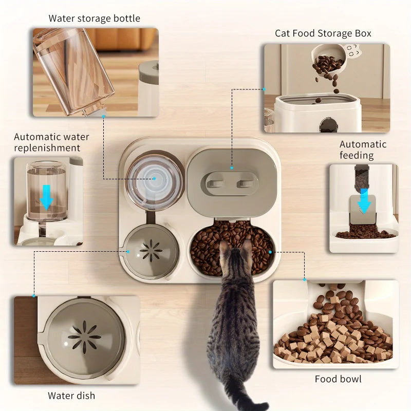 FeedFlow™ – Automatic Pet Feeder & Water Fountain