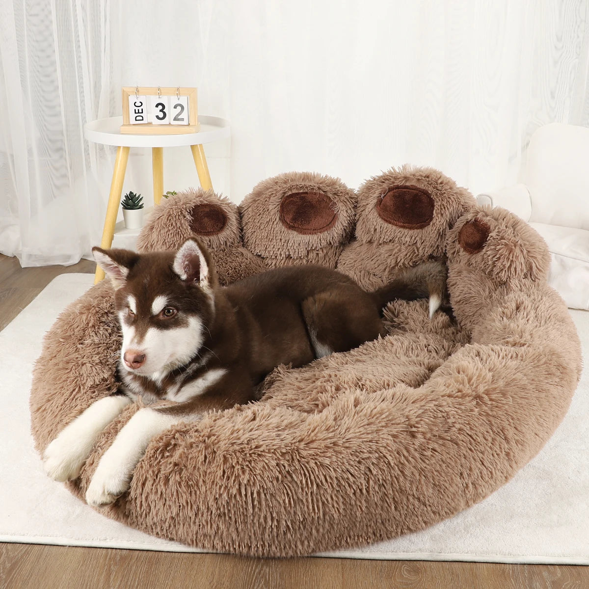 Fluffy Winter Warm Pet Bed – Soft Plush Sofa Mat for Dogs and Cats