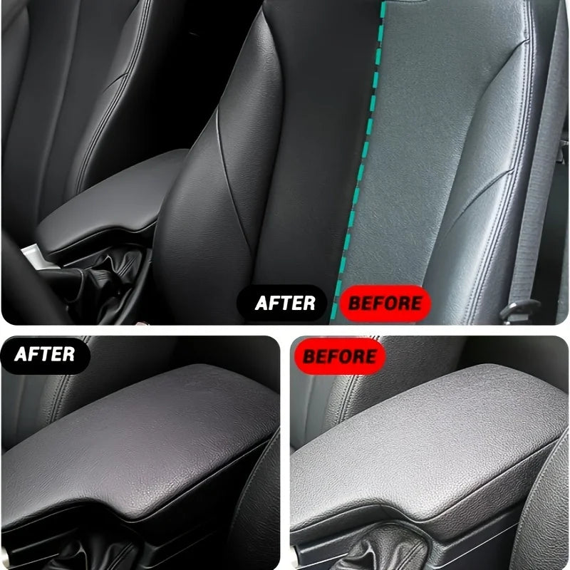 Car Plastic & Interior Restorer – Back-to-Black Gloss Wax for Leather, Panels & Trim