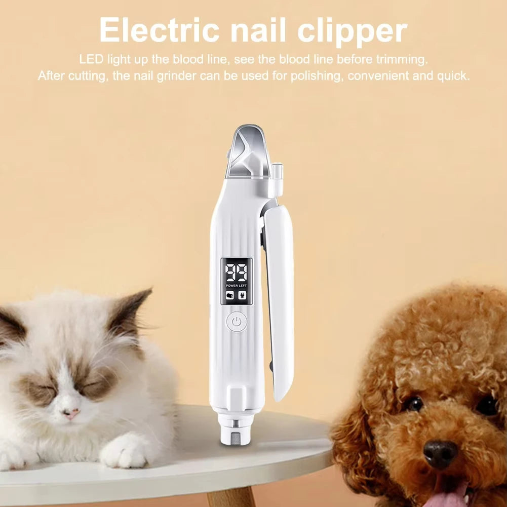 PawTrim Pro™ – 2-in-1 LED Pet Nail Grinder