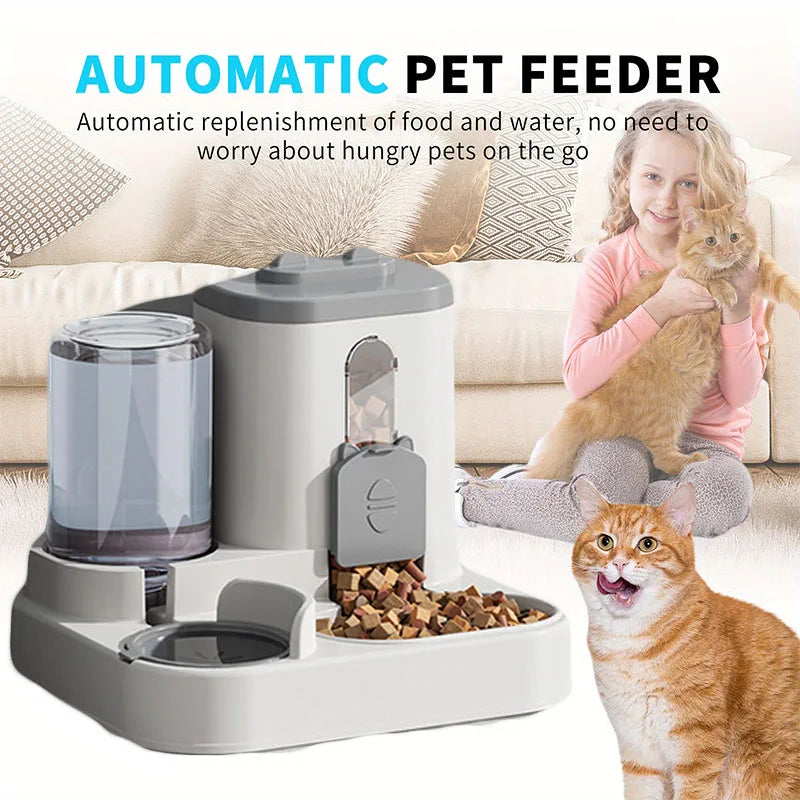 FeedFlow™ – Automatic Pet Feeder & Water Fountain