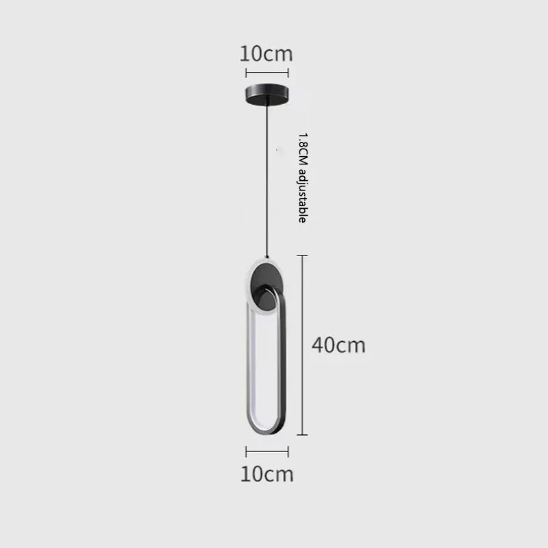 Modern Acrylic LED Ceiling Light | Pendant Chandelier for Living Room, Bedroom & Dining Room | Gold Black Minimalist Design