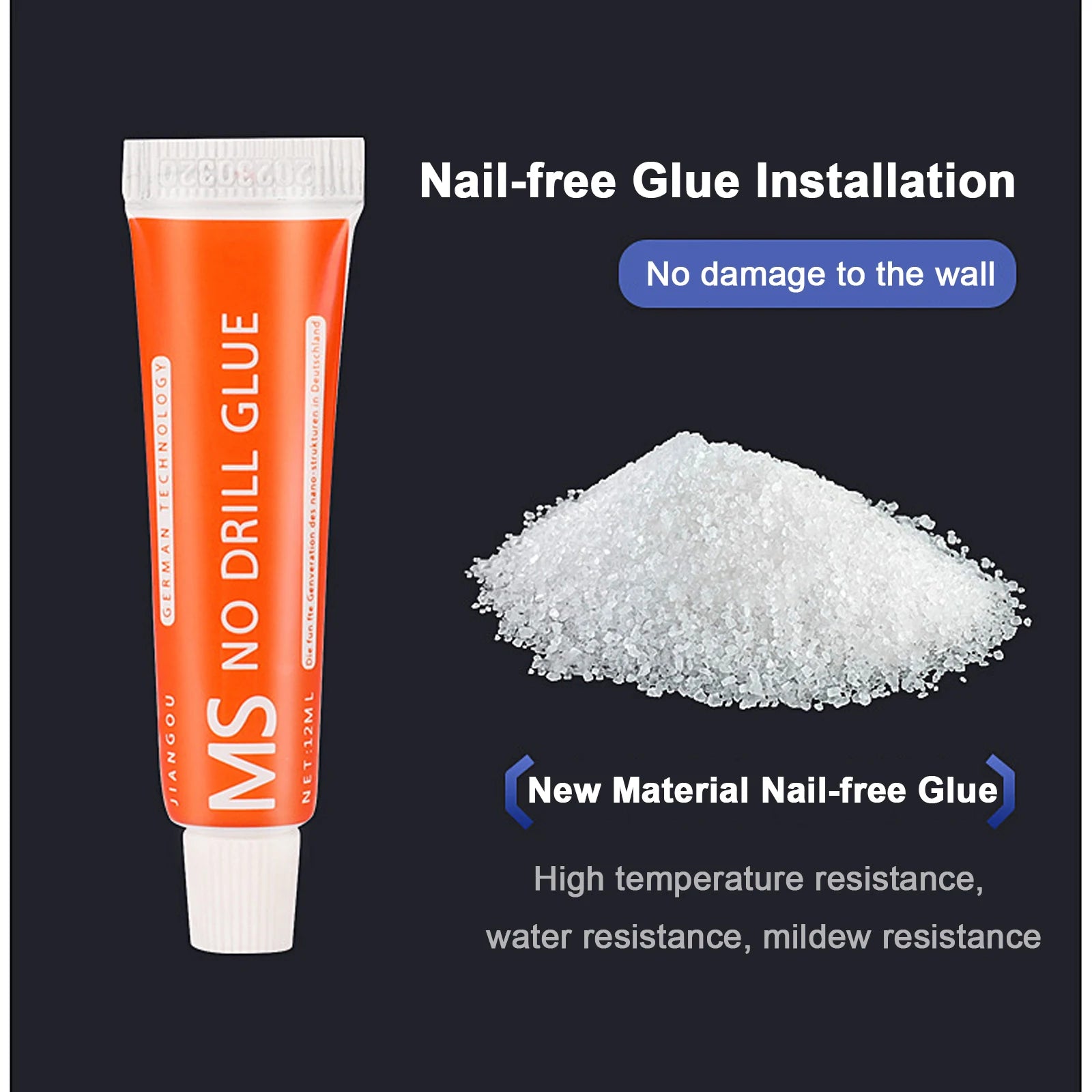 Wall Mount Hair Dryer Holder & Organizer – Fits Hair Dryer, Straightener & Curling Iron | No Drilling | Bathroom Storage