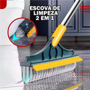 Escova e Rodo Multiuso 2 em 1 com Cabeça Giratória 120°
